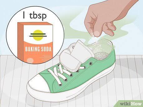 Baking soda helps remove smell from shoes naturally