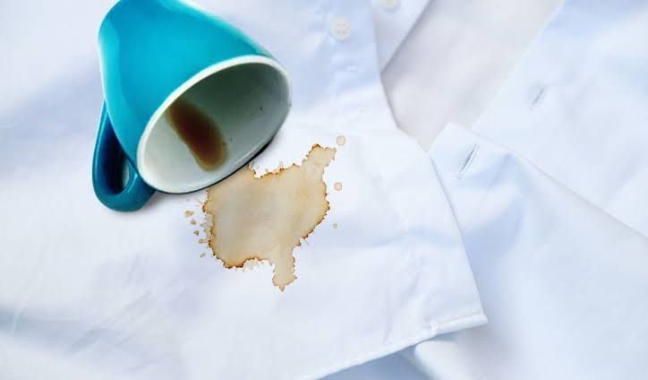 Coffee stain removal from fabric