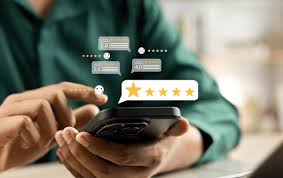Customer Checking Dry Cleaning Service Reviews